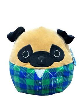 Squishmallows Pug Prince Plush Tan & Blue 12" Soft Stuffed Animal Collectible To